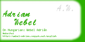 adrian webel business card